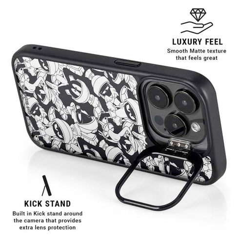 Looney Tunes Marvin Super Sized Pattern iPhone 16 Pro Kickstand Case